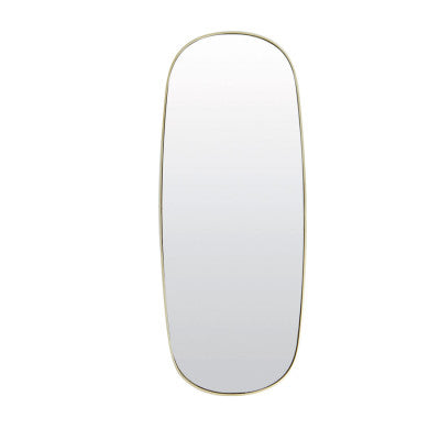 Libra Clear Glass & Gold Rectangular Mirror