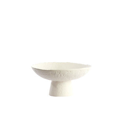 Ota Cream Metal Decorative Bowl on Stand 31cm