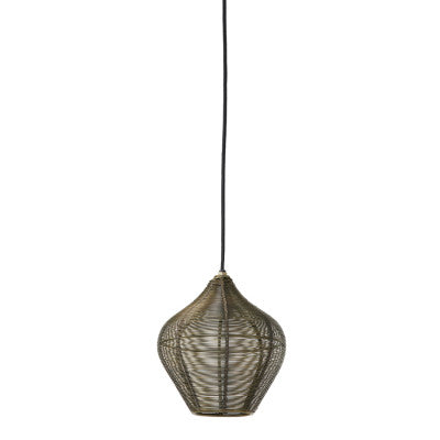 Alvaro Antique Bronze Metal Pendant Light 20cm