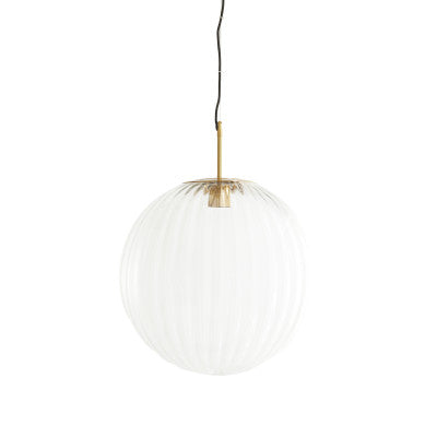 Magdala Clear Glass & Gold Pendant Light 48cm