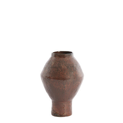 Vasora Matt Dark Red/Brown Ceramic Vase 33cm