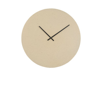 Licola Matt Sand & Light Brown Spotted Metal Wall Clock 74cm