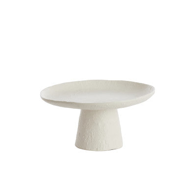 Ota Cream Metal Decorative Bowl on Stand 16cm