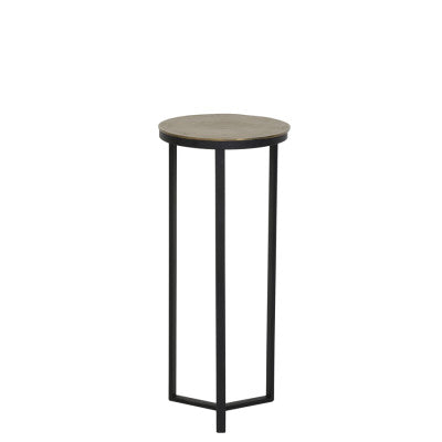 Retiro Matt Black & Raw Antique Bronze Metal Plinth 81cm