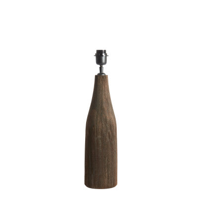 Trapino Matt Dark Brown Wood Table Lamp Base 42cm