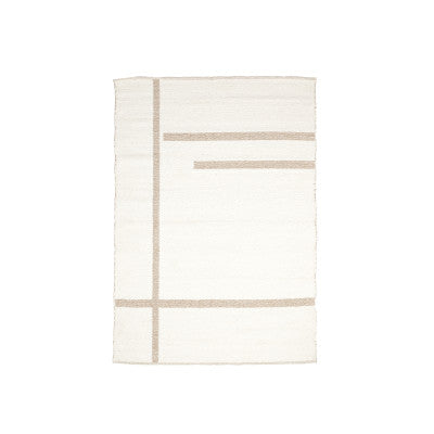 Bukit Cream Wool & Natural Jute Rectangular Rug 160x230cm