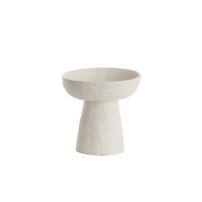 Ota Cream Metal Decorative Bowl on Stand 20.5cm