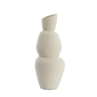 Aram Cream Ceramic Vase 46.5cm