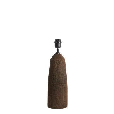 Trapani Matt Dark Brown Wood Table Lamp Base 35cm