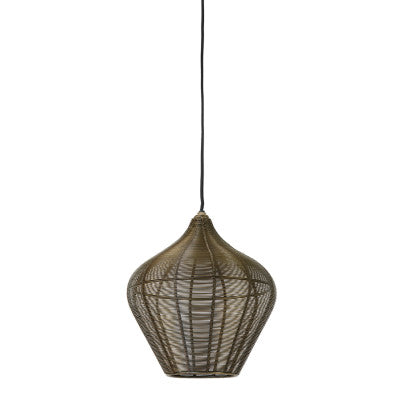 Alvaro Antique Bronze Metal Pendant Light 27cm