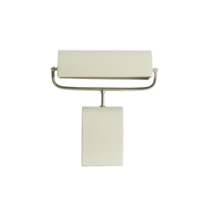 Cardona Cream & Satin Nickel Metal Table Lamp