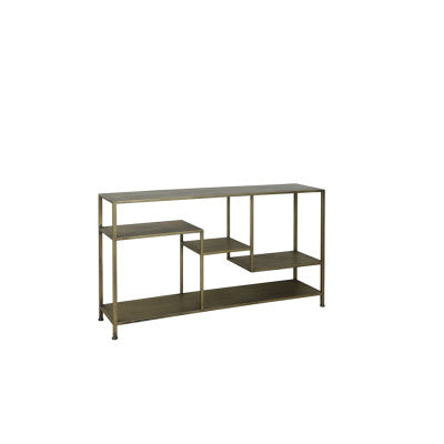 Yvana Antique Gold Metal Console Table