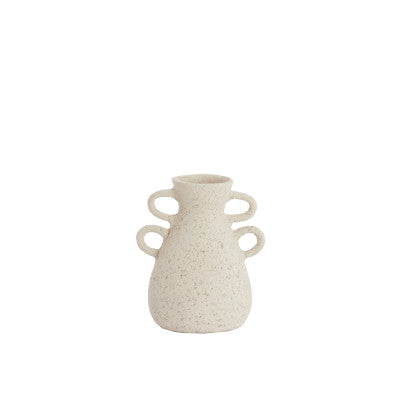 Zephan Matt Cream Papier Mâché Vase 30cm