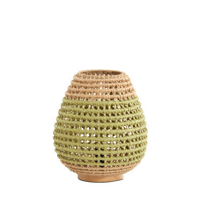 Kalipa Natural & Green Rattan Table Lamp