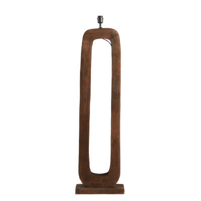 Kelafo Chocolate Brown Wood Floor Lamp Base