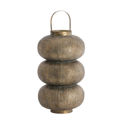 Kaito Brown Gold Metal Hurricane Candle Holder 55.5cm
