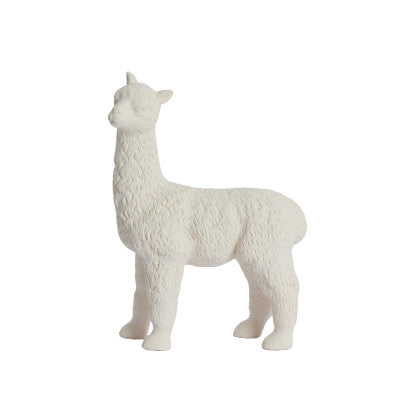 Alpaca Matt Cream Ceramic Ornament