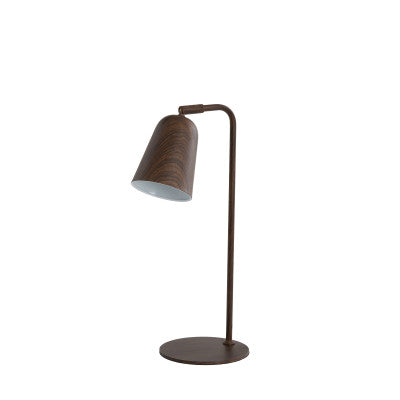 Salomo Dark Brown Wood Effect Table Lamp