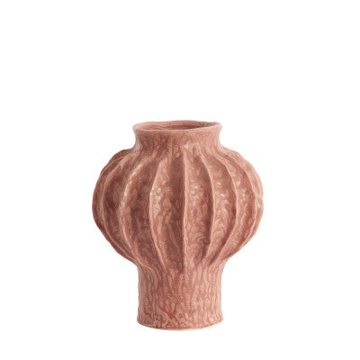 Hakone Coral/Red Ceramic Vase