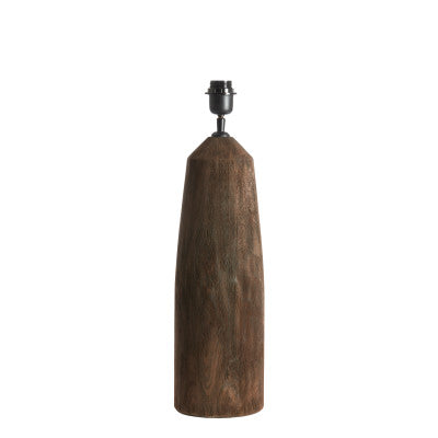 Trapani Matt Dark Brown Wood Table Lamp Base 45cm