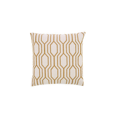 Joplin Cream & Gold Geometric Square Cushion 45x45cm