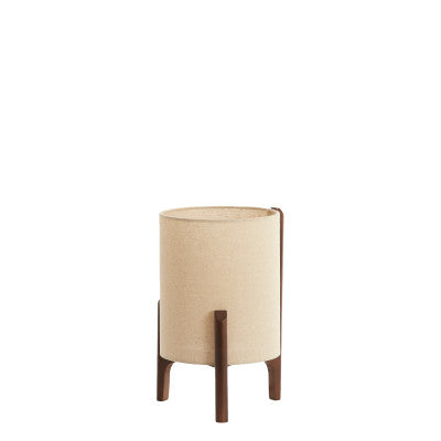 Litto Dark Brown & Natural Linen Table Lamp 33cm
