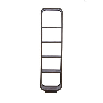 Dane Matt Dark Russet Wood Narrow Open Display Unit 200cm