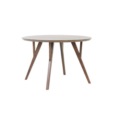 Quenza Brown Acacia Wood Round Dining Table 140cm