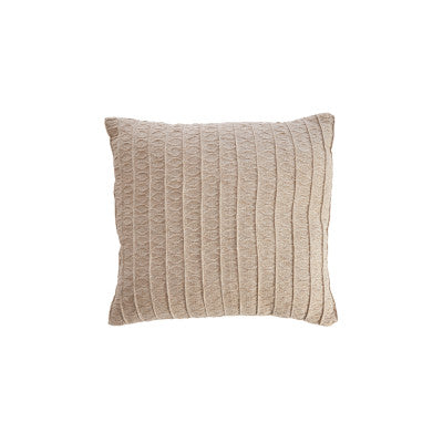 Sarmato Beige Striped Square Cushion 45x45cm