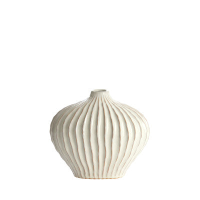 Lorito Cream Ceramic Vase 25cm