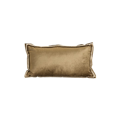 Baxley Olive Green Velvet & Natural Linen Rectangular Cushion 60x30cm