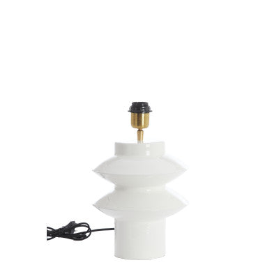 Petch Gloss White Metal Table Lamp Base 26cm