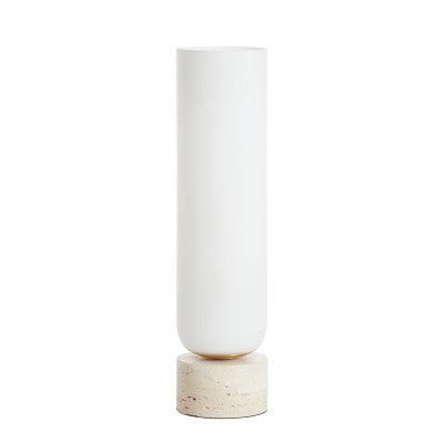 Rylano Milky Glass & Sand/Antique Bronze Table Lamp 47.5cm