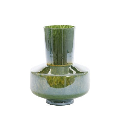 Trasmos Dark Green Lustre Glass Vase