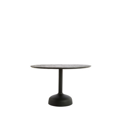 Tunja Matt Black Wood Round Dining Table 120cm
