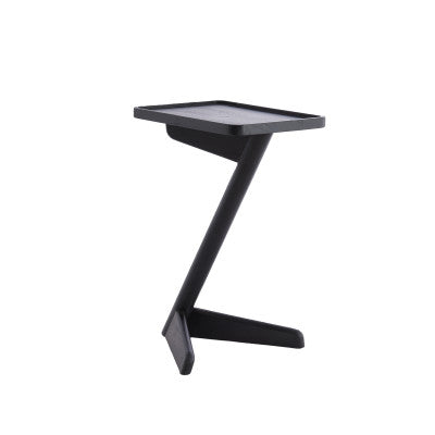 Qiano Matt Black Mango Wood Rectangular Side Table