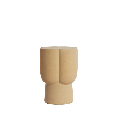 Junto Matt Sand Ceramic Round Side Table