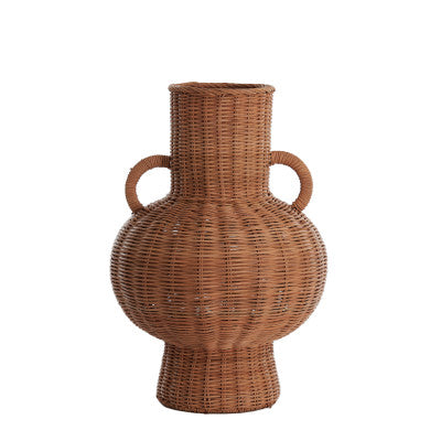 Neivo Brown Woven Rattan Vase