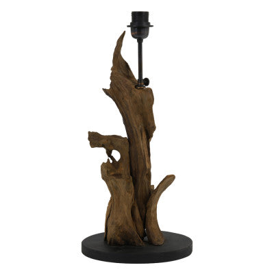 Ikal Natural Brown Wood Table Lamp Base
