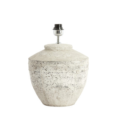 Toba Antique Grey Ceramic Table Lamp Base 40cm