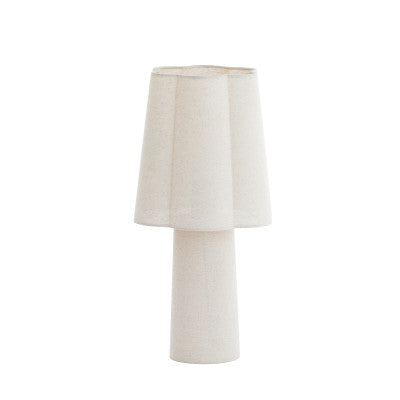 Musaby White Linen Table Lamp