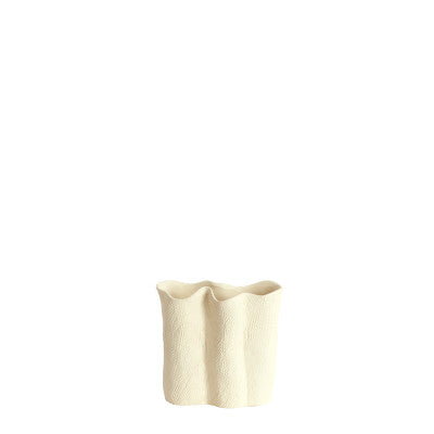 Flovilla Cream Sculptural Ceramic Vase 18.5cm