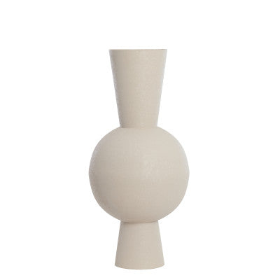 Chedi Matt Light Grey Metal Vase 83cm
