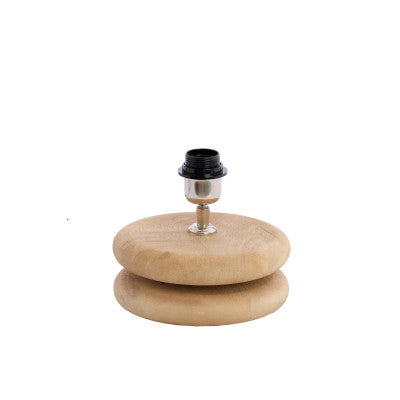 Eboli Matt Natural Wood Small Table Lamp Base 9cm