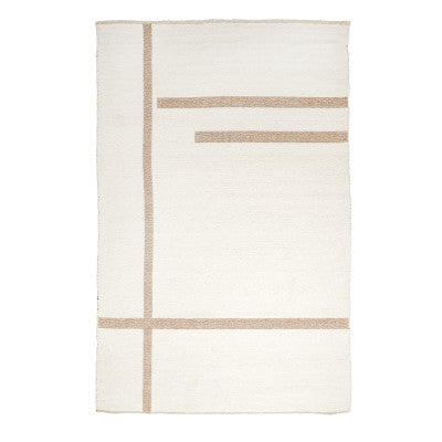 Bukit Cream Wool & Natural Jute Rectangular Rug 300x200cm