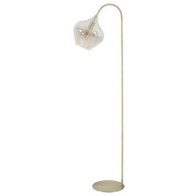 Rakel Antique Bronze & Smoked Glass Floor Lamp