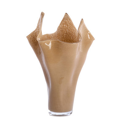 Aiora Milky Beige Glass Vase 53cm