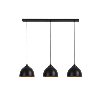 Kylie Matt Black/Gold Metal 3 Light Pendant Light