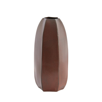 Serra Matt Dark Red/Brown Ceramic Vase 45.5cm
