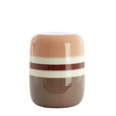 Franca Peach/Terracotta Ceramic Round Side Table